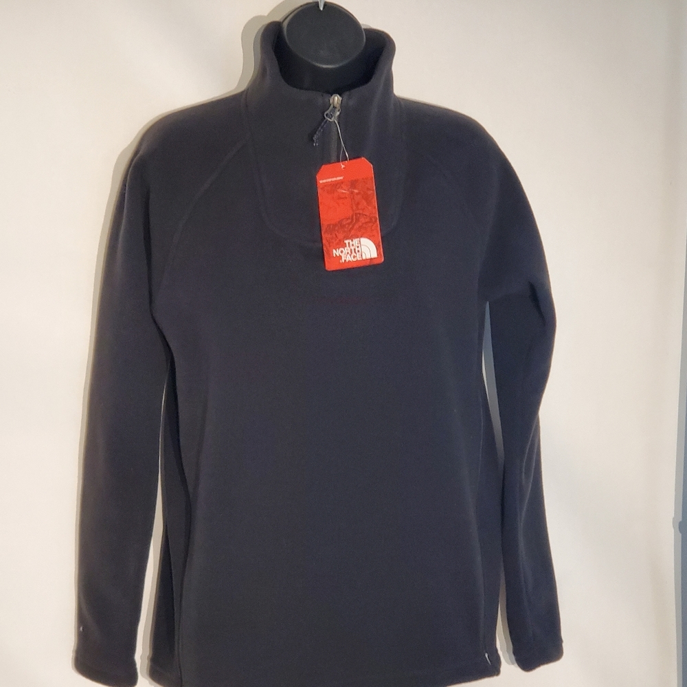 NWT North Face Pyrite Fleece Pullover S Black